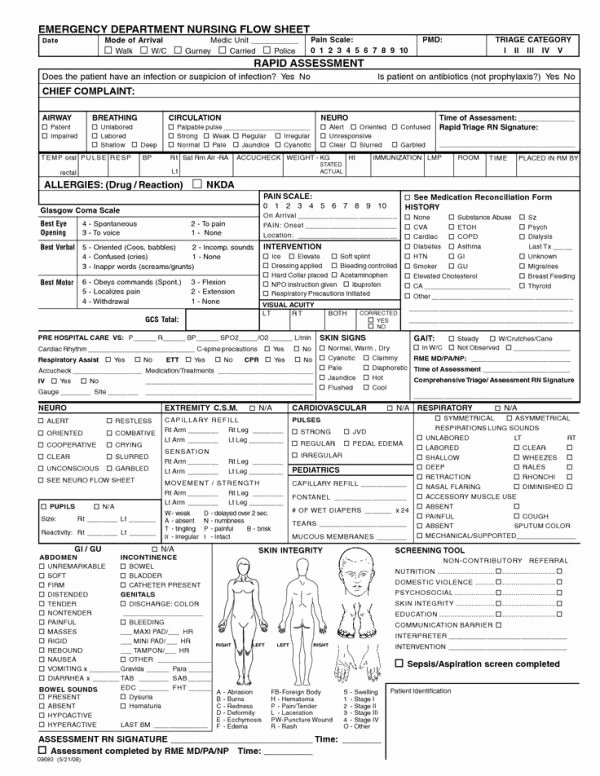 Nursing assessment Documentation Template Luxury Printable Nursing assessment Cheat Sheet