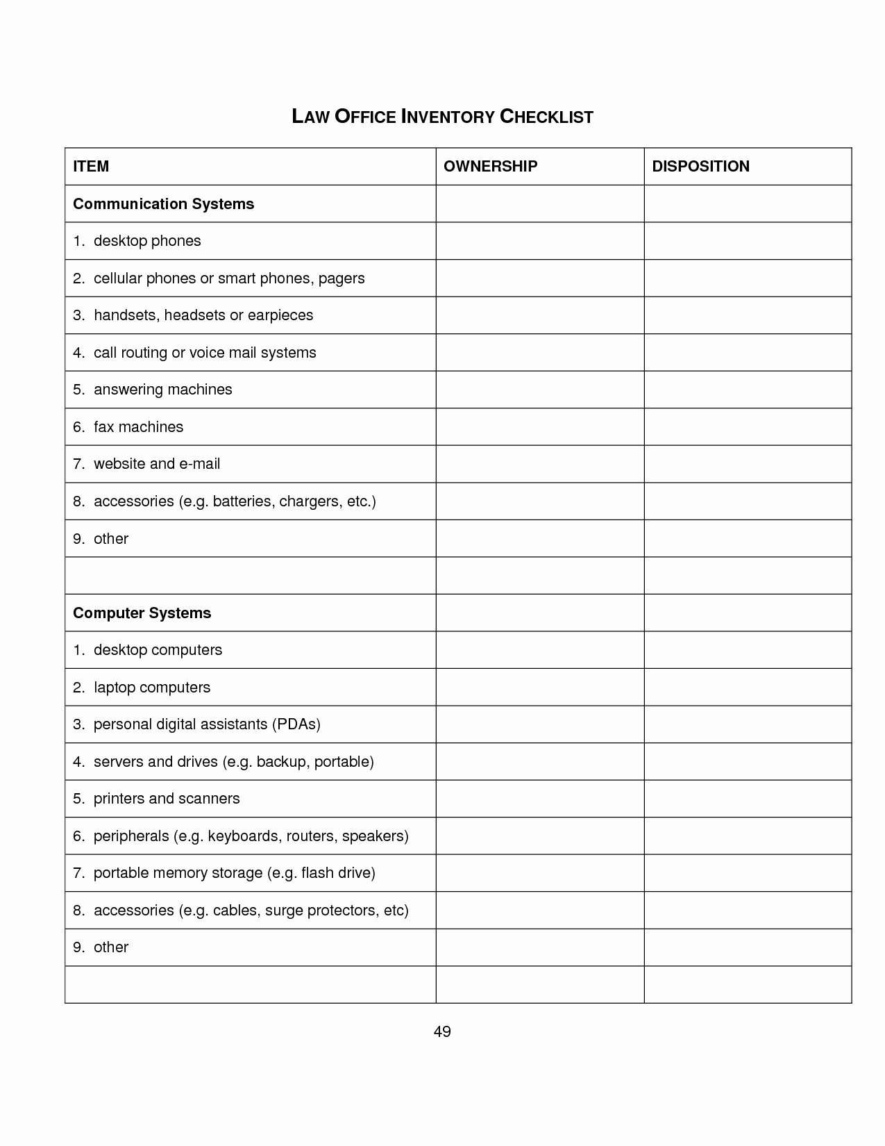 Office Supply Inventory List Template New Fice Supply Checklist Templates for Your Business Violeet