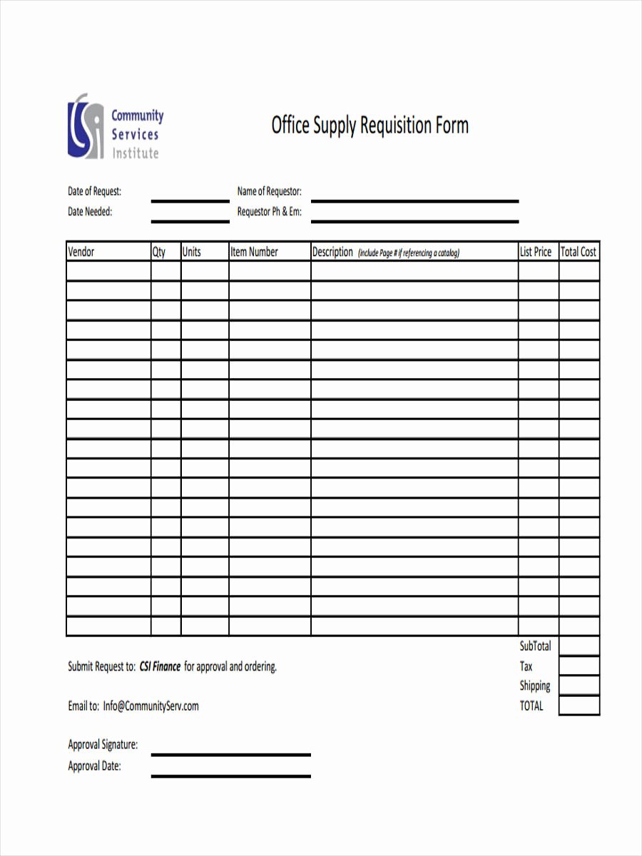 Office Supply order form Template Awesome Supply Requisition Template Supply Requisition Template