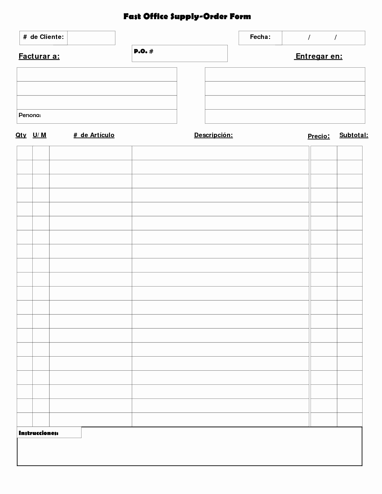 Office Supply order form Template Beautiful Best S Of Fice Supply order form Template Fice