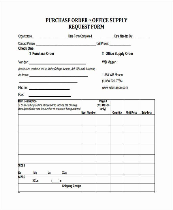 Office Supply order form Template Best Of 10 Fice order Templates Free Sample Example format