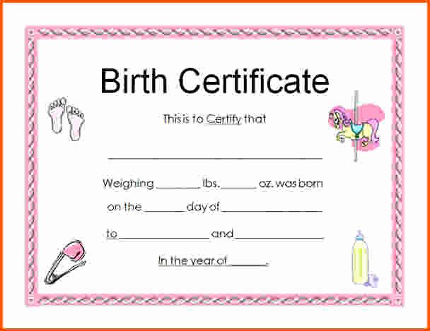 Official Birth Certificate Template Awesome Fake Birth Certificate Maker