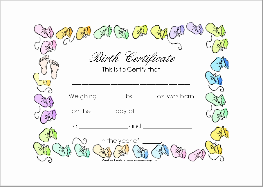 Official Birth Certificate Template Beautiful 14 Free Birth Certificate Templates In Ms Word &amp; Pdf