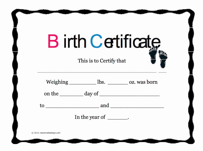 Official Birth Certificate Template Beautiful Birth Certificate Template