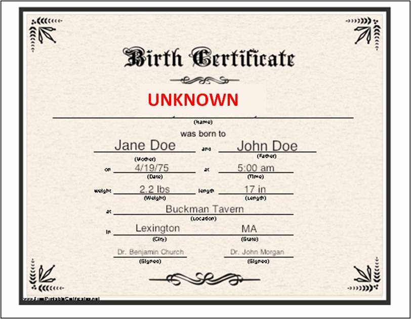 Official Birth Certificate Template Luxury Blank Birth Certificate