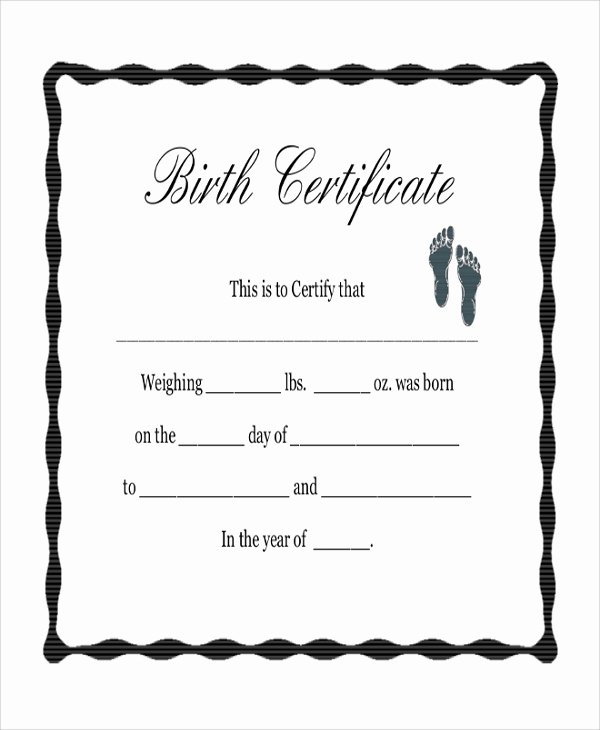 Official Birth Certificate Template New Sample Blank Certificate 8 Documents In Pdf Word