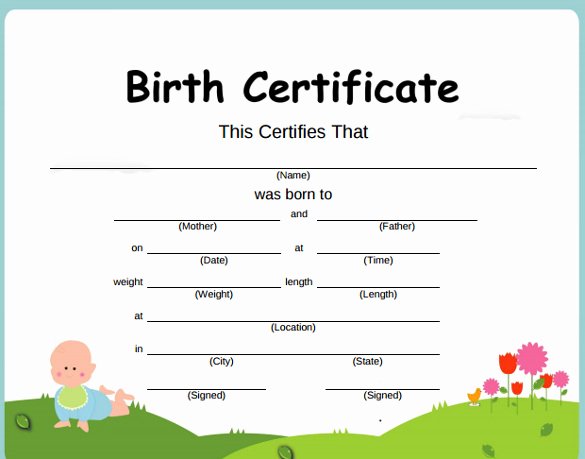 Official Birth Certificate Template Unique Birth Certificate Template 38 Word Pdf Psd Ai