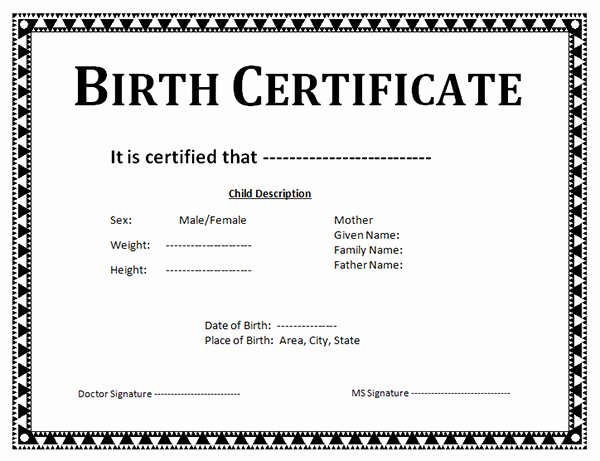 Official Birth Certificate Templates Best Of 13 Free Birth Certificate Templates