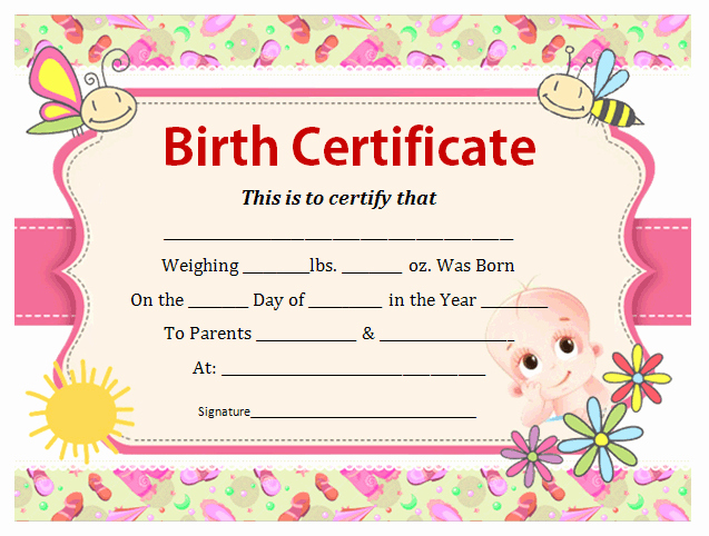 Official Birth Certificate Templates New 5 Easy Birth Certificate