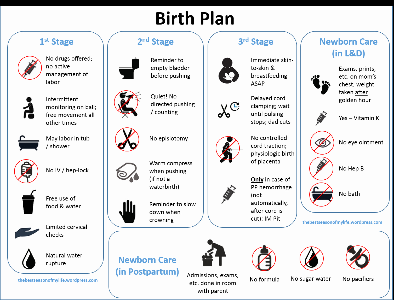 One Page Birth Plan Template New A Downloadable Visual Birth Plan