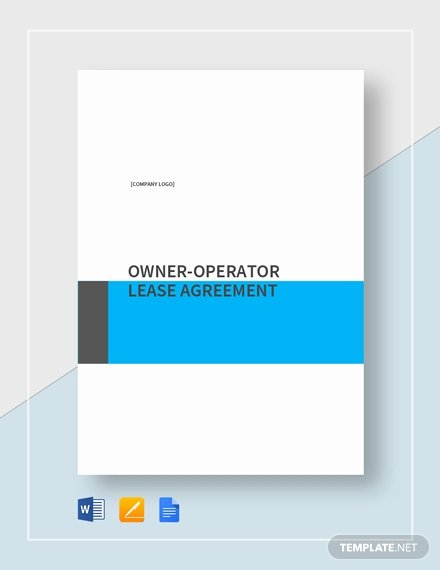 Owner Operator Lease Agreement Template Inspirational Owner Operator Lease Agreement Template Download 483