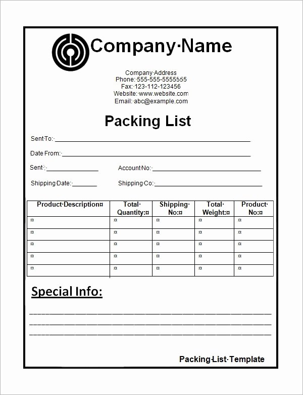 Packing List Template Pdf Luxury Packing List Templates 9 Download Free Documents In Pdf