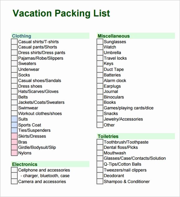 Packing List Template Pdf New 6 Packing List Templates formats Examples In Word Excel