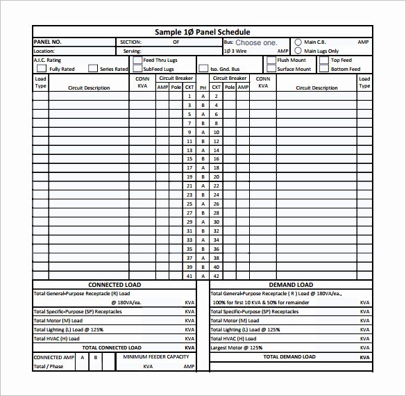 Panel Schedule Template Excel Awesome 19 Panel Schedule Templates Doc Pdf