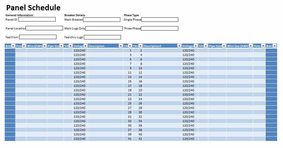 Panel Schedule Template Excel Elegant 5 Free Panel Schedule Templates In Ms Word and Ms Excel