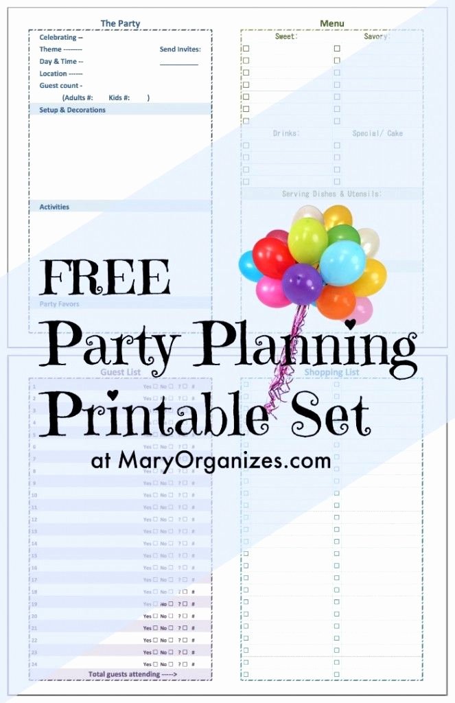 Party Planning Template Free Inspirational 25 Best Ideas About Party Planning Printable On Pinterest