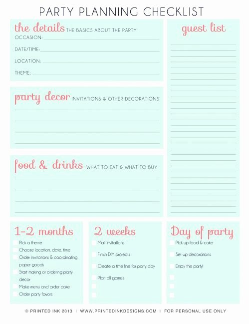 Party Planning Template Free Inspirational Corin Bakes so You Want to Plan A Party