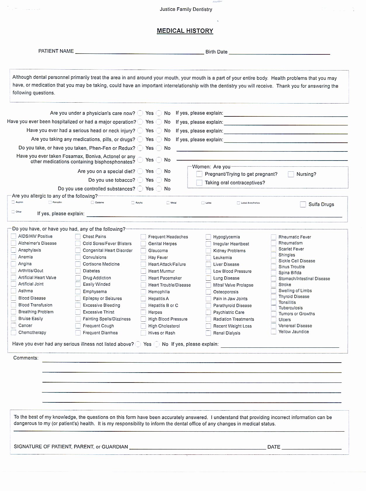 Patient Medical History form Template Lovely Medical History form Template – Medical form Templates
