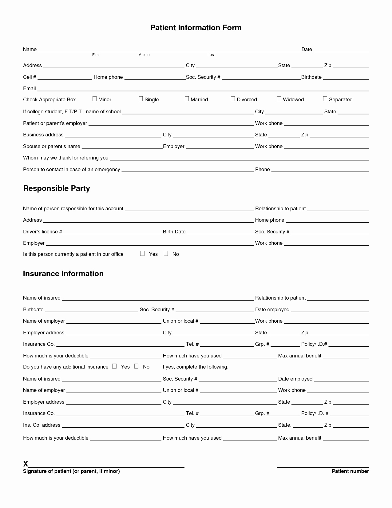 Patient Medical History form Template Lovely Other Printable Gallery Category Page 134