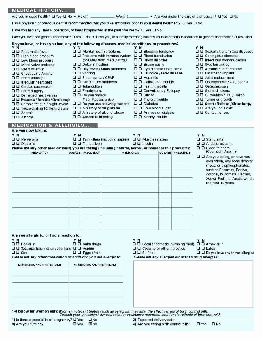 Patient Medical History form Template New A Medical History form is A Means to Provide the Doctor