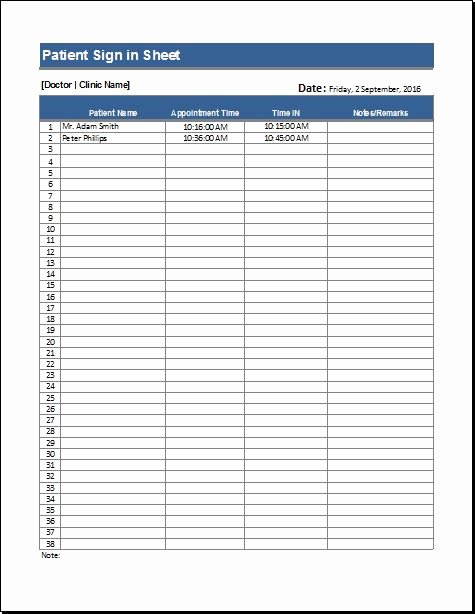 Patient Sign In Sheet Template Beautiful Sign In Sheets for Visitors Meetings &amp; Patients