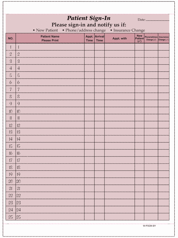 Patient Sign In Sheet Template Best Of Hipaa Patient Sign In Sheets Health forms &amp; Systems Inc