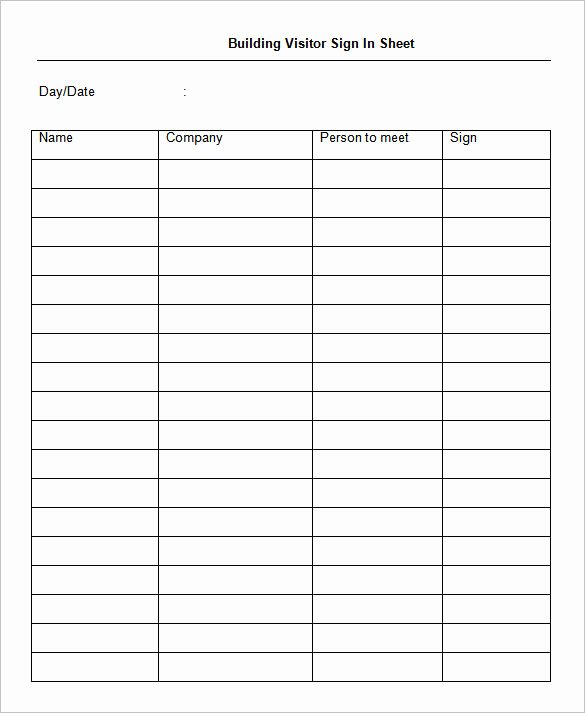 Patient Sign In Sheet Template Inspirational 75 Sign In Sheet Templates Doc Pdf