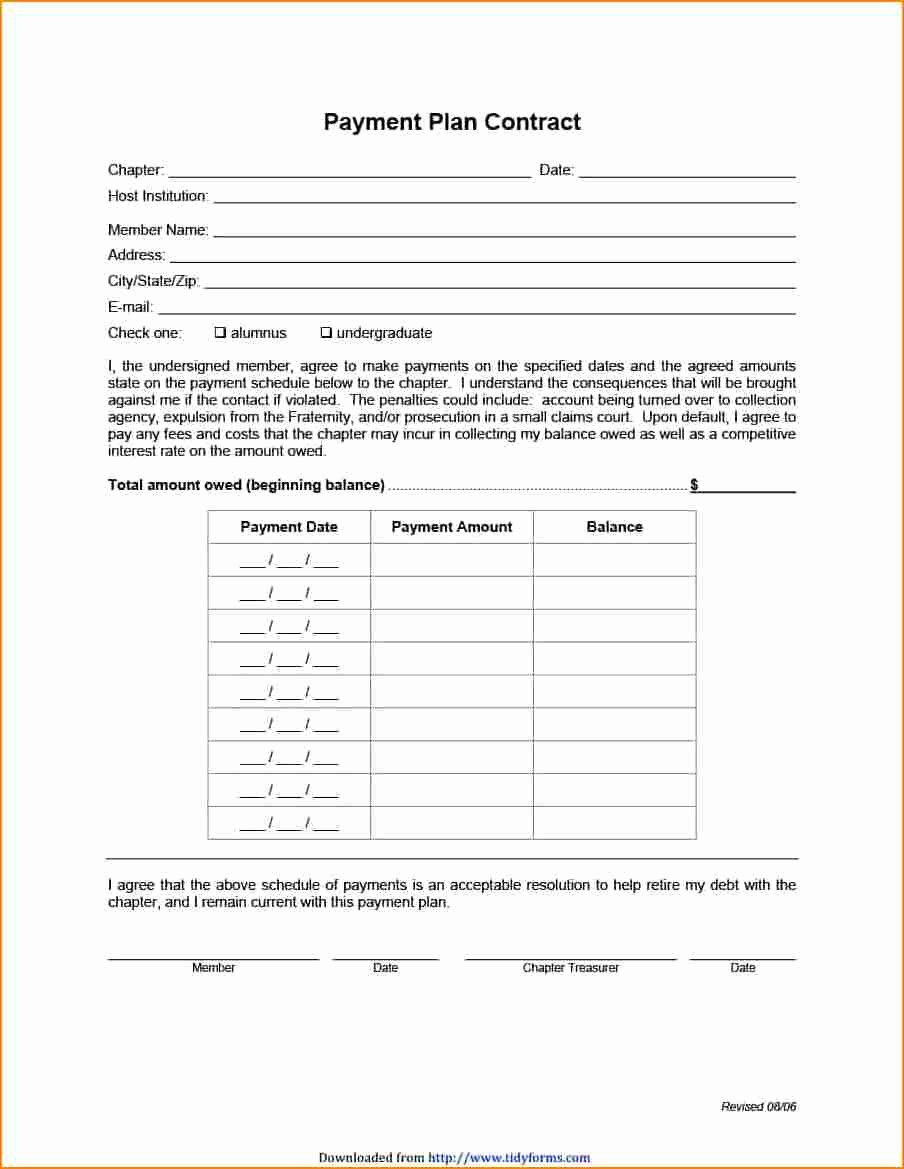 Payment Plan Agreement Template Word Fresh 8 Installment Payment Plan Agreement Template