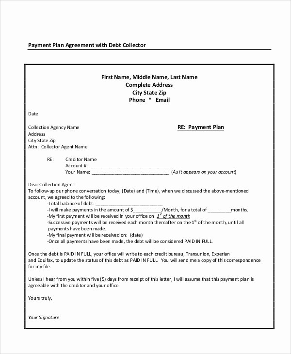 Payment Plan Agreement Template Word Lovely 22 Payment Plan Templates Word Pdf