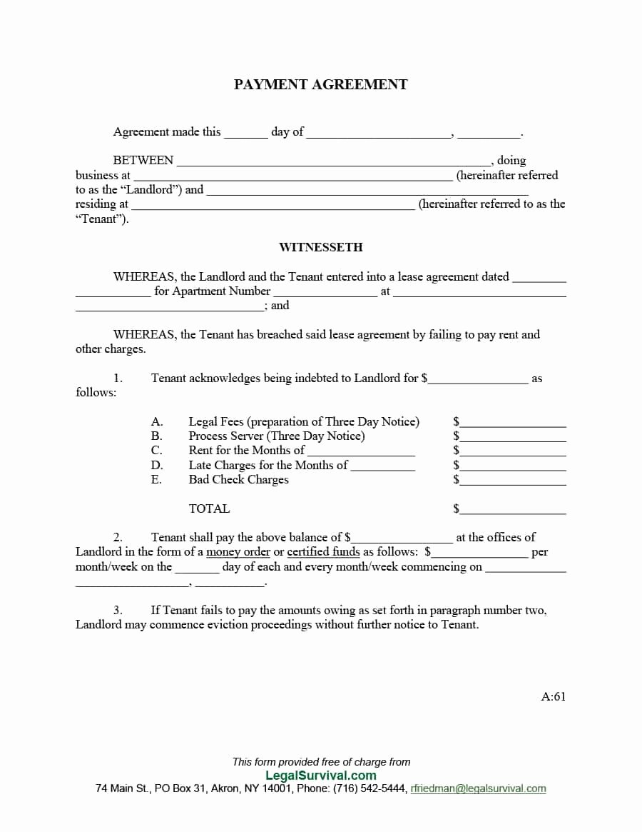 Payment Plan Contract Template Fresh Payment Agreement 40 Templates &amp; Contracts Template Lab