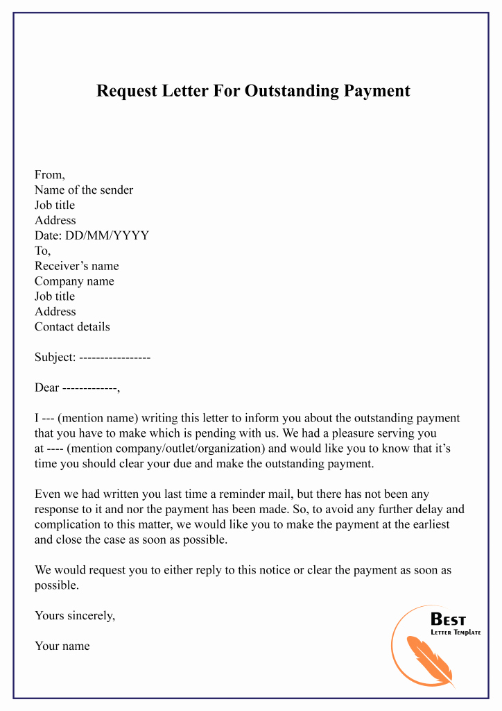 Payment Request form Template Elegant Payment Request Letter Template – format Sample &amp; Example
