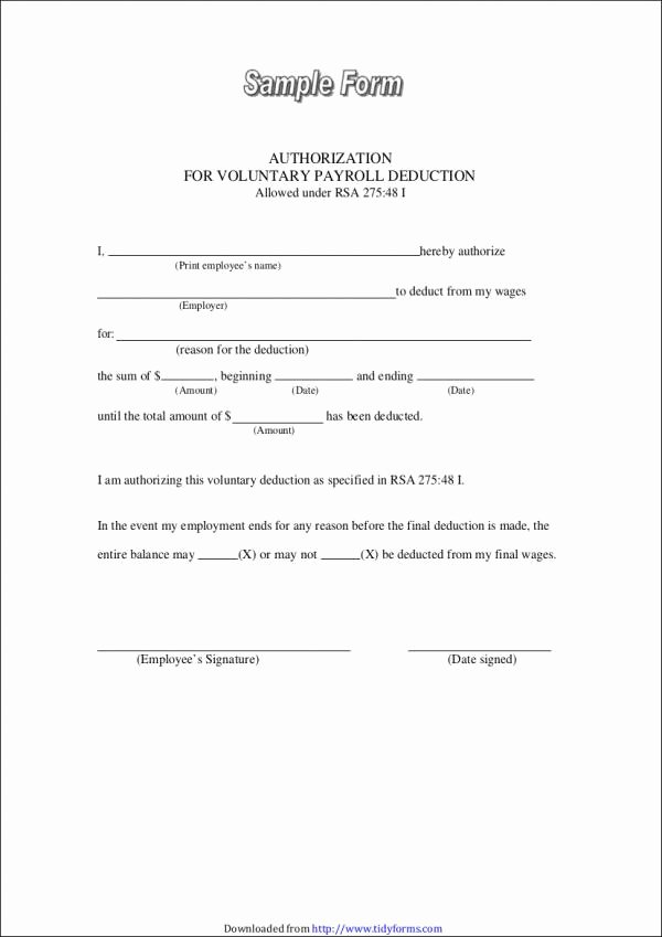 Payroll Deduction Authorization form Template Fresh Free 26 Payroll Samples &amp; Templates In Pdf