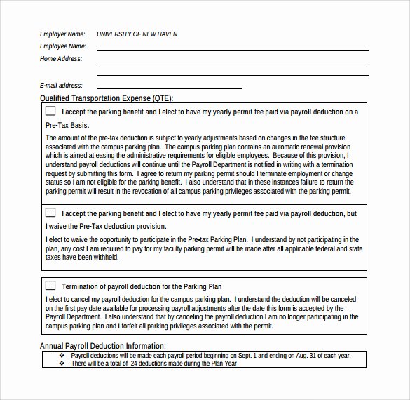 Payroll Deduction Authorization form Template Unique 28 Of Usable Uniform Payroll Deduction Template