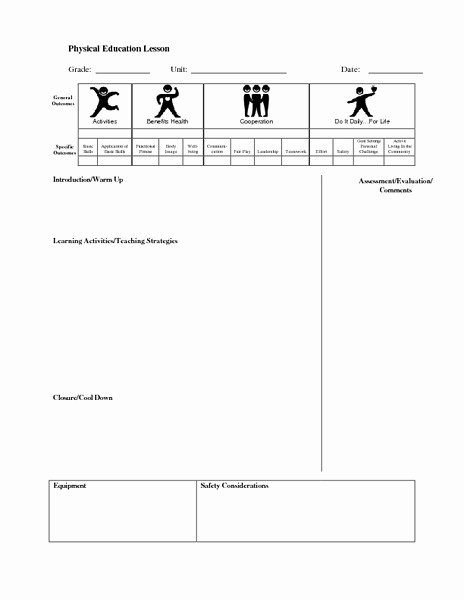 Pe Lesson Plan Template Beautiful Physical Education Lesson Plans &amp; Worksheets