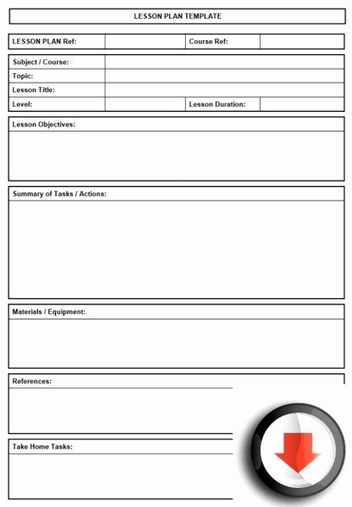 Pe Lesson Plan Template Beautiful Printable Lesson Plan Template In Pdf format