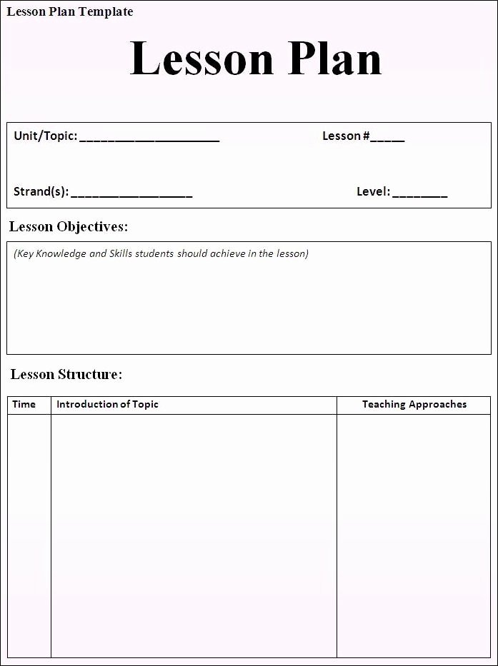Pe Lesson Plan Template Lovely Lesson Plan Templates