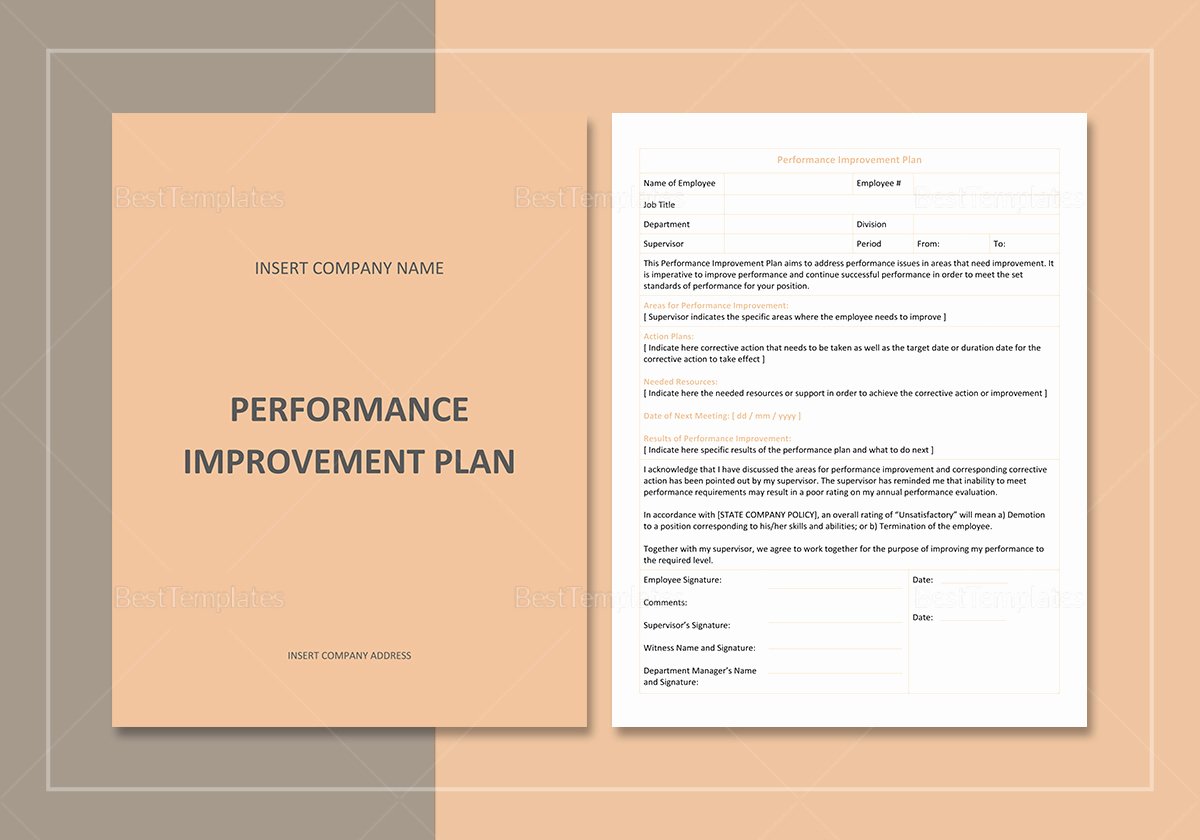 Performance Improvement Plan Template Word Beautiful Performance Improvement Plan Template In Word Google Docs