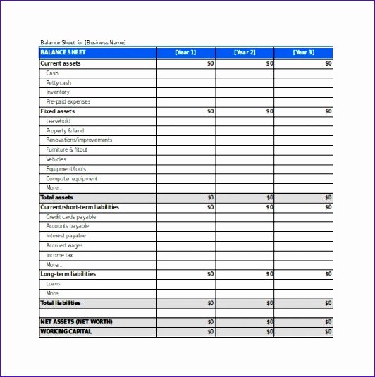 Personal Balance Sheet Template Awesome 10 Trial Balance Template Excel Exceltemplates