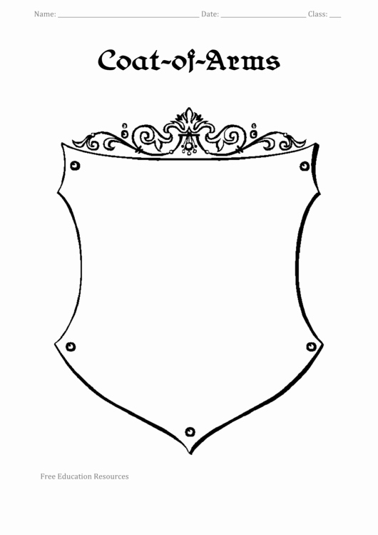 Personal Coat Of Arms Template Unique Coat Arms Template Printable Pdf