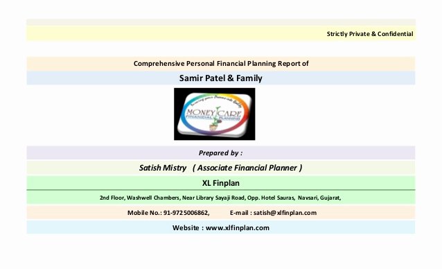 Personal Financial Plan Template Awesome Sample Prehensive Personal Financial Plan Created In