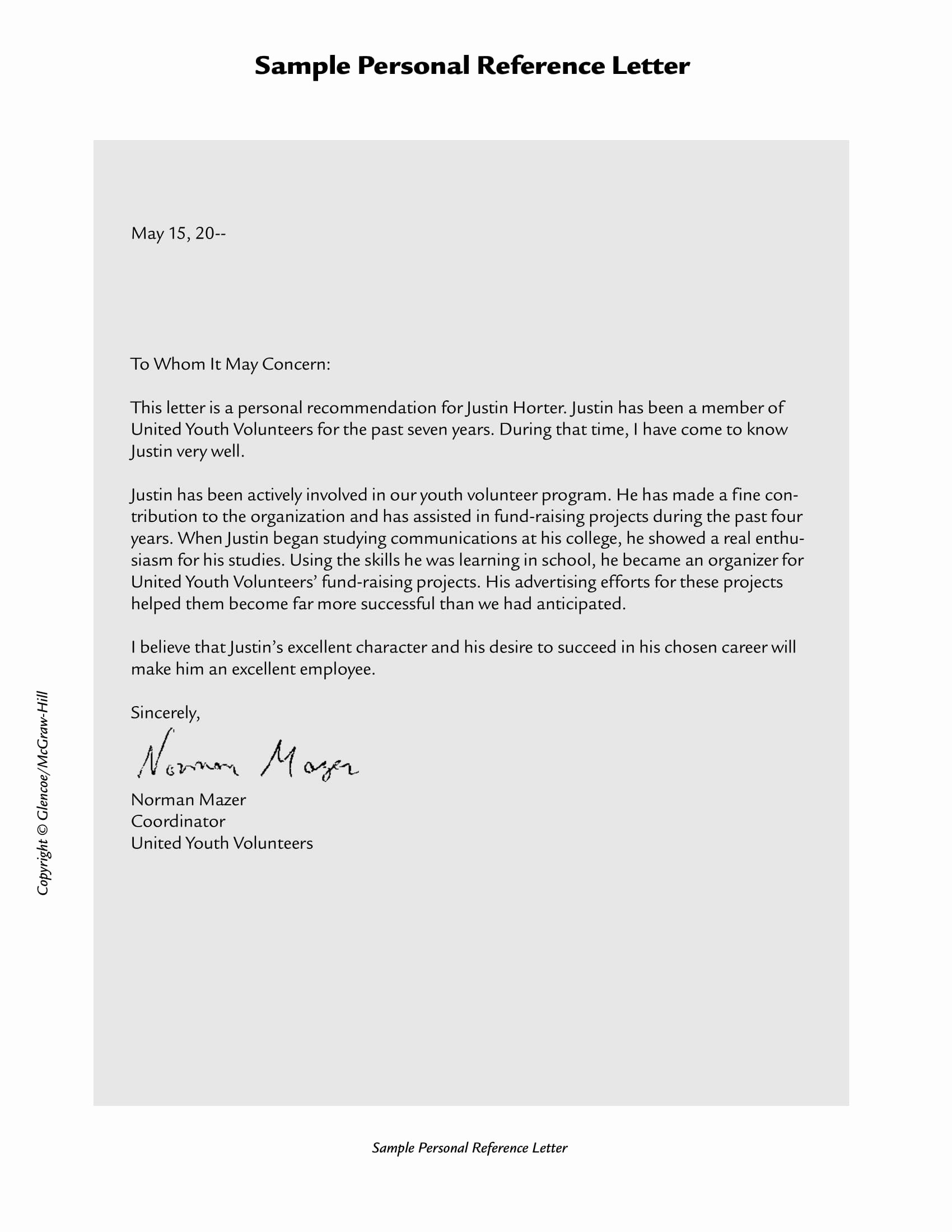 Personal Letter Of Recommendation Template Awesome 10 Personal Re Mendation Letter Examples Pdf Word