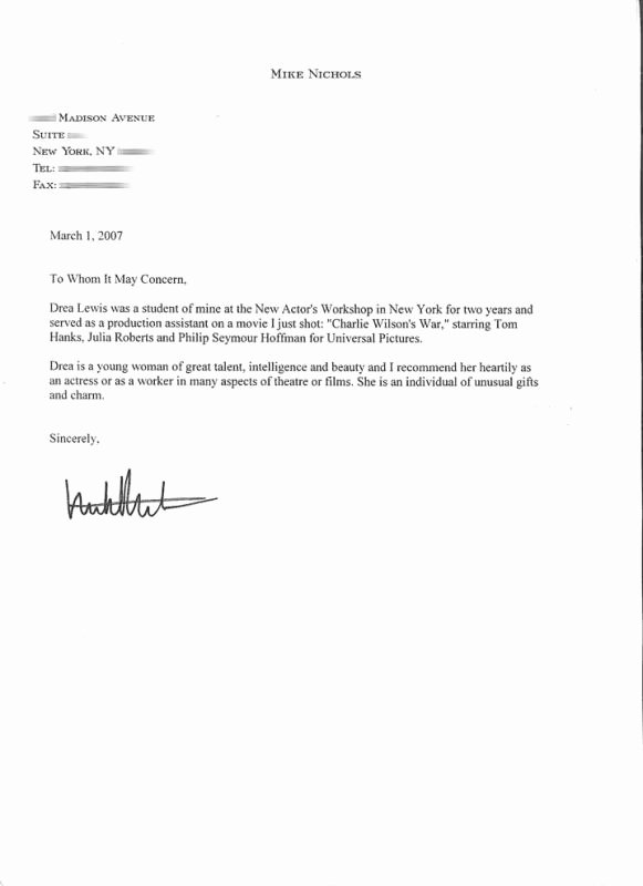 Personal Letter Of Recommendation Template Beautiful Personal Letter Re Mendation Template