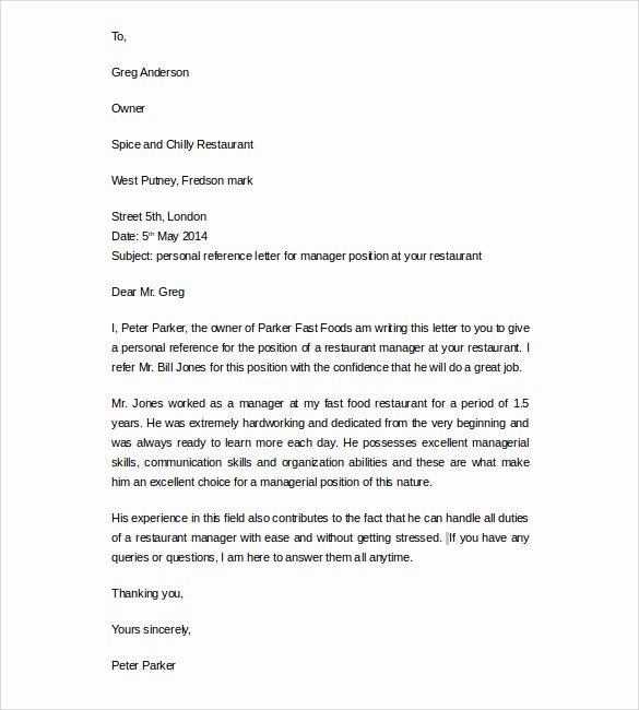 Personal Letter Of Recommendation Templates Beautiful 11 Personal Letter formats Doc Pdf