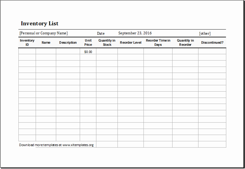 Personal Property Inventory Template Inspirational 10 Inventory List Examples Pdf