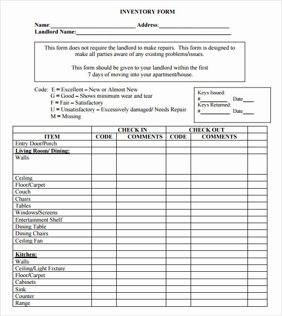 Personal Property Inventory Template New 10 Estate Inventory Examples Pdf