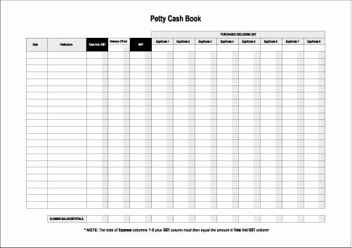 Petty Cash Log Template Awesome 8 Petty Cash Log Templates Excel Templates