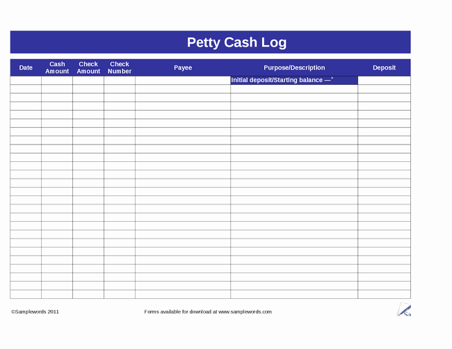 Petty Cash Log Template Best Of Other Template Category Page 1 Odavet