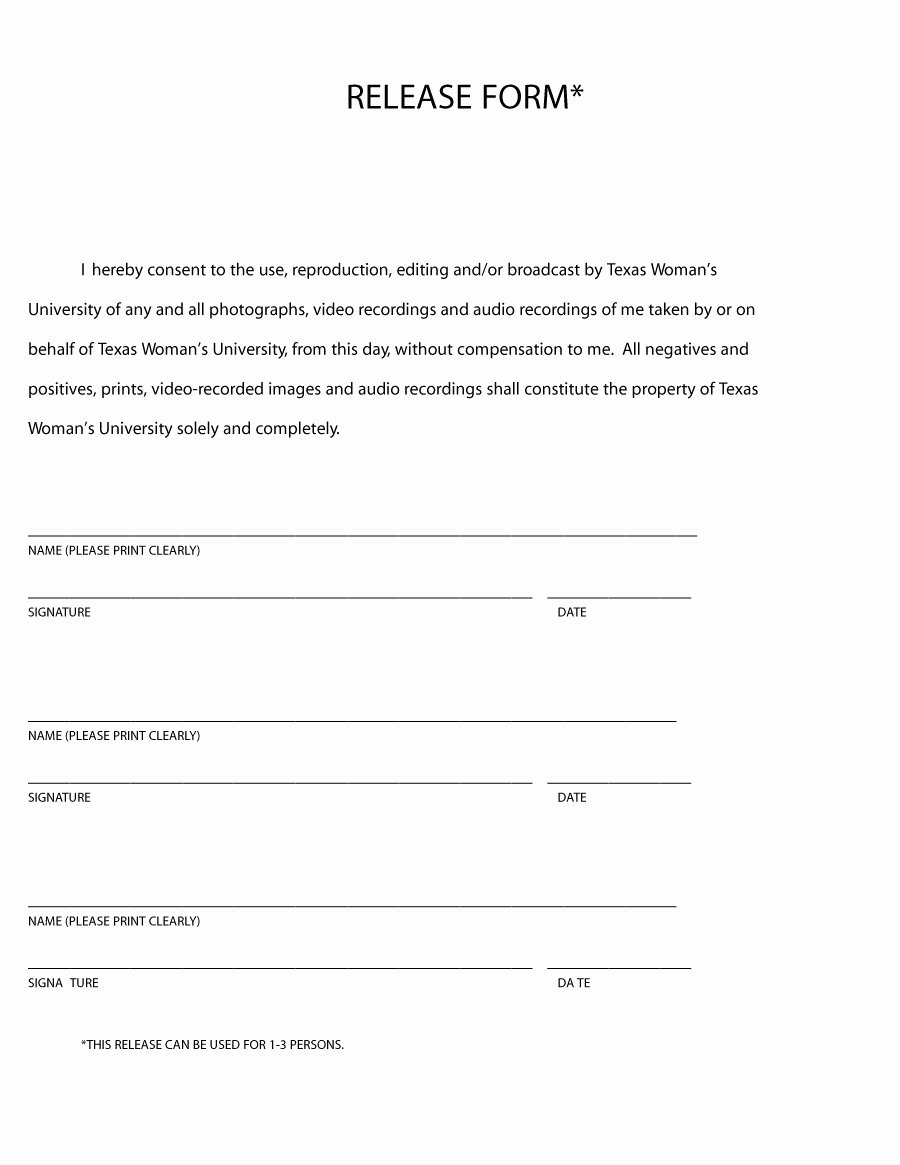 Photo Consent form Template Awesome 53 Free Release form Templates [word Pdf]