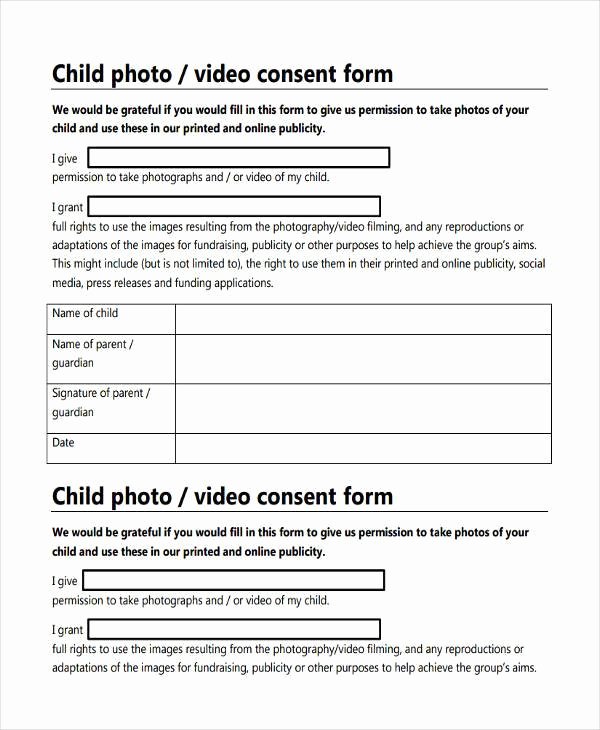 Photo Consent form Template Awesome Free 41 Consent form In Templates