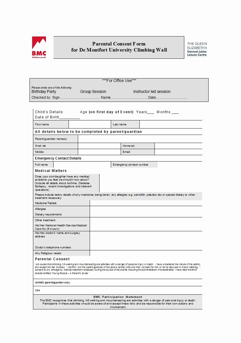 Photo Consent form Template Best Of 50 Printable Parental Consent form &amp; Templates Template Lab